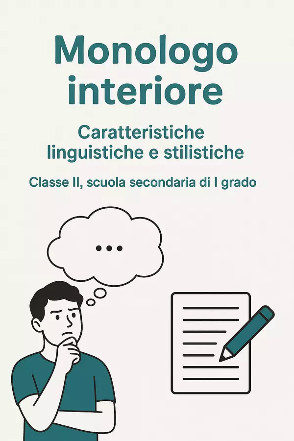 Monologo interiore: caratteristiche Esercizi - Monologo interiore: caratteristiche - Maestra di Italiano - Pagina di copertina