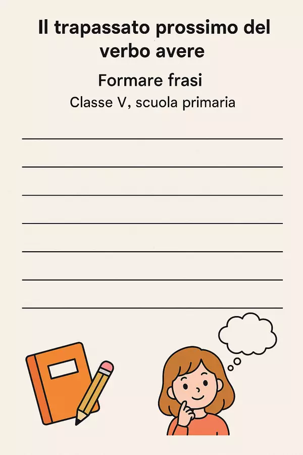 Il trapassato prossimo del verbo avere Esercizi - Il trapassato prossimo del verbo avere - Maestra di Italiano - Pagina di copertina