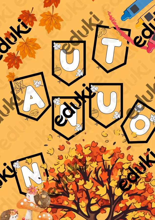 Scritta AUTUNNO per decorare l'aula! Materiale di supporto/inclusione - Scritta AUTUNNO per decorare l'aula! - SostegnO 2.0 - Pagina di copertina