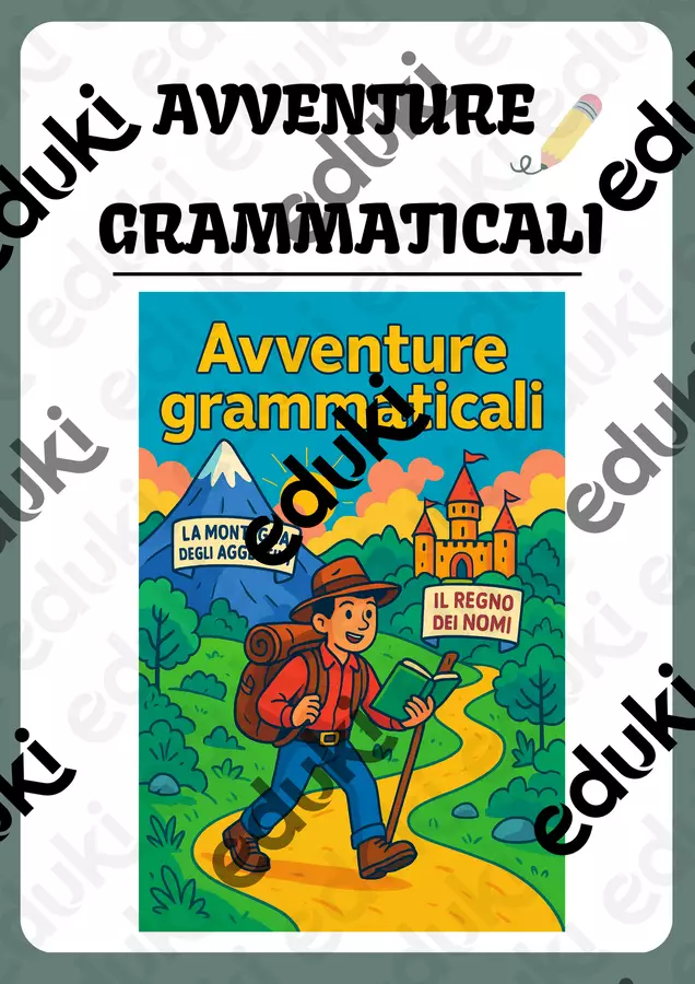 Avventure grammaticali: nomi, verbi e aggettivi Esercizi - Avventure grammaticali: nomi, verbi e aggettivi - Imparare passo a passo - Pagina di copertina
