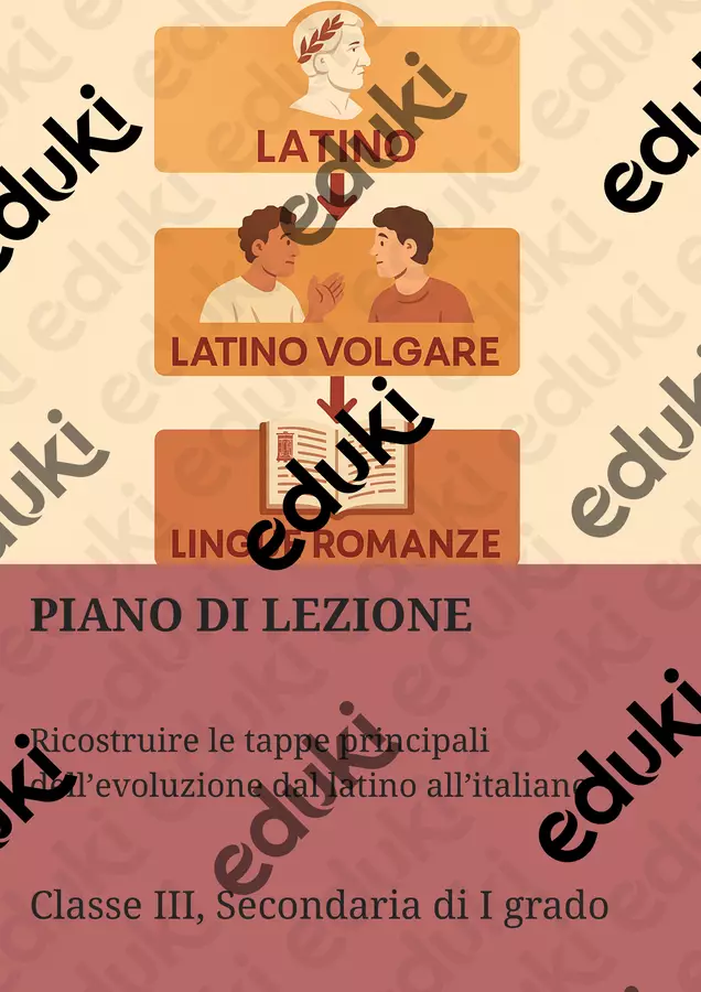 Ricostruire le tappe principali dell’evoluzione dal latino all’italiano Piani di lezione - Ricostruire le tappe principali dell’evoluzione dal latino all’italiano - Maestra di Italiano - Pagina di copertina