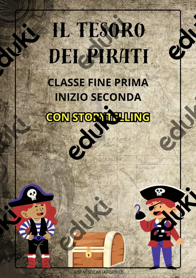 MATEMATICA CLASSE SECONDA: IL TESORO DEI PIRATI Esercizi - MATEMATICA CLASSE SECONDA: IL TESORO DEI PIRATI - Spassocartaforbice - Pagina di copertina