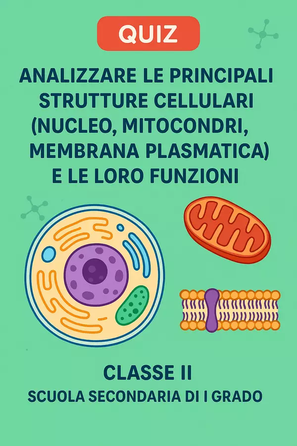 Quiz: Analizzare le principali strutture cellulari (nucleo, mitocondri, membrana plasmatica) e le loro funzioni Quiz - Quiz: Analizzare le principali strutture cellulari (nucleo, mitocondri, membrana plasmatica) e le loro funzioni - Scienza Magica - Pagina di copertina