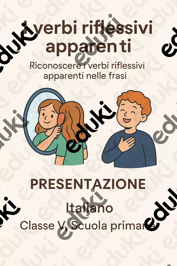 Riconoscere i verbi riflessivi apparenti nelle frasi. Presentazioni / Lavagne - Riconoscere i verbi riflessivi apparenti nelle frasi. - Maestra di Italiano - Pagina di copertina