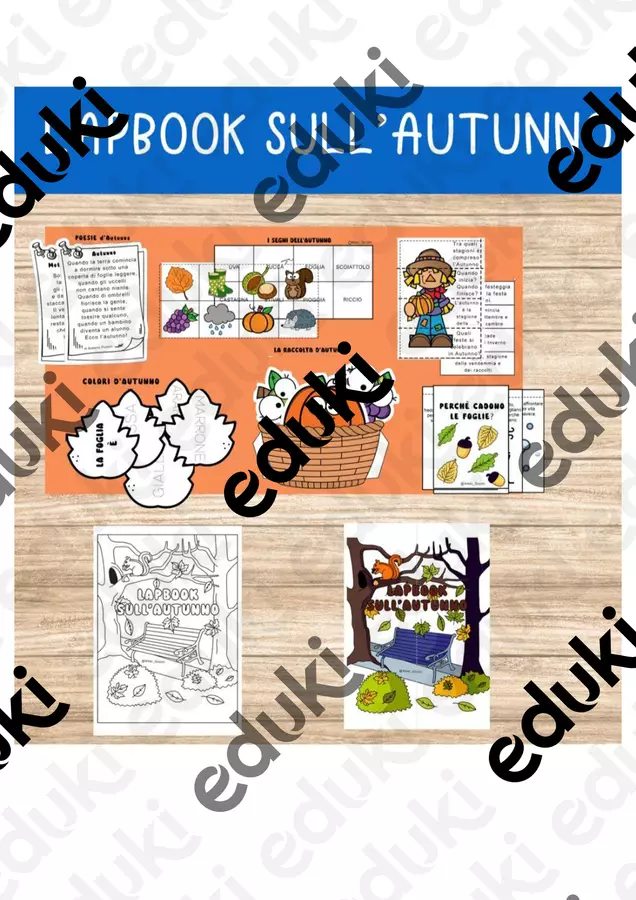 🍁 Lapbook sull’Autunno Esercizi - 🍁 Lapbook sull’Autunno - Nikki_Giochi - Pagina di copertina