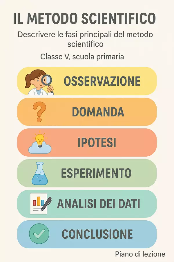 Le fasi del metodo scientifico Piani di lezione - Le fasi del metodo scientifico - Scienza Magica - Pagina di copertina
