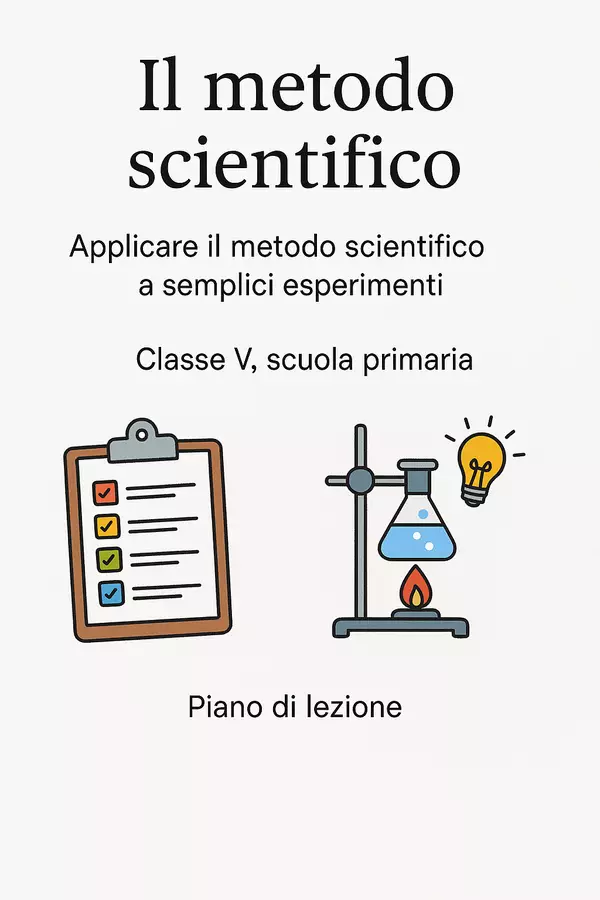 Applichiamo il metodo scientifico a esperimenti semplici Piani di lezione - Applichiamo il metodo scientifico a esperimenti semplici - Scienza Magica - Pagina di copertina