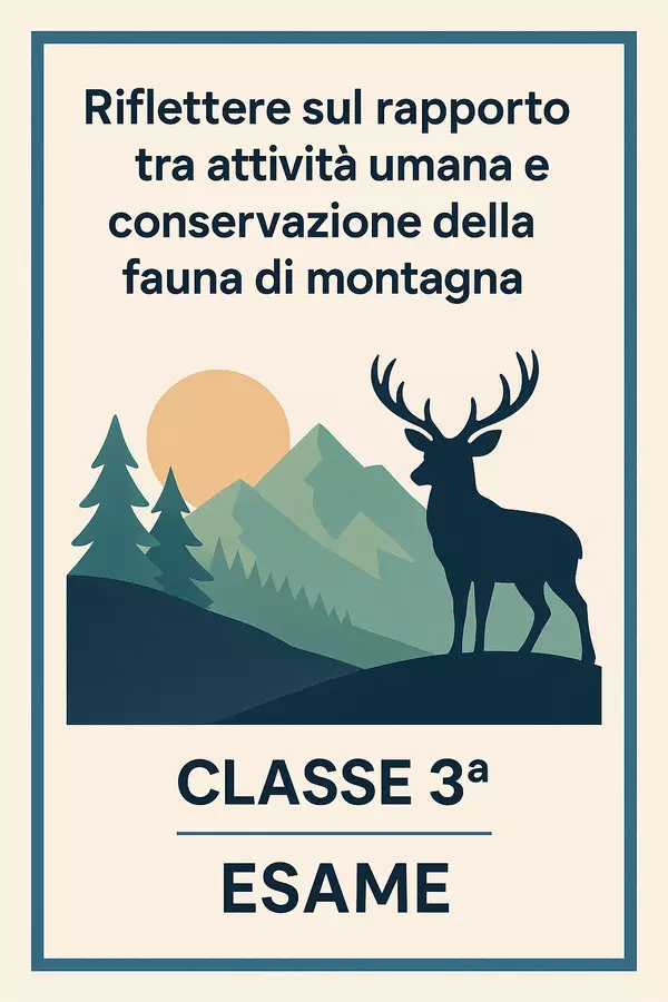 Esame: rapporto attività umana e fauna montana Compiti in classe/Test - Esame: rapporto attività umana e fauna montana - Scienza Magica - Pagina di copertina
