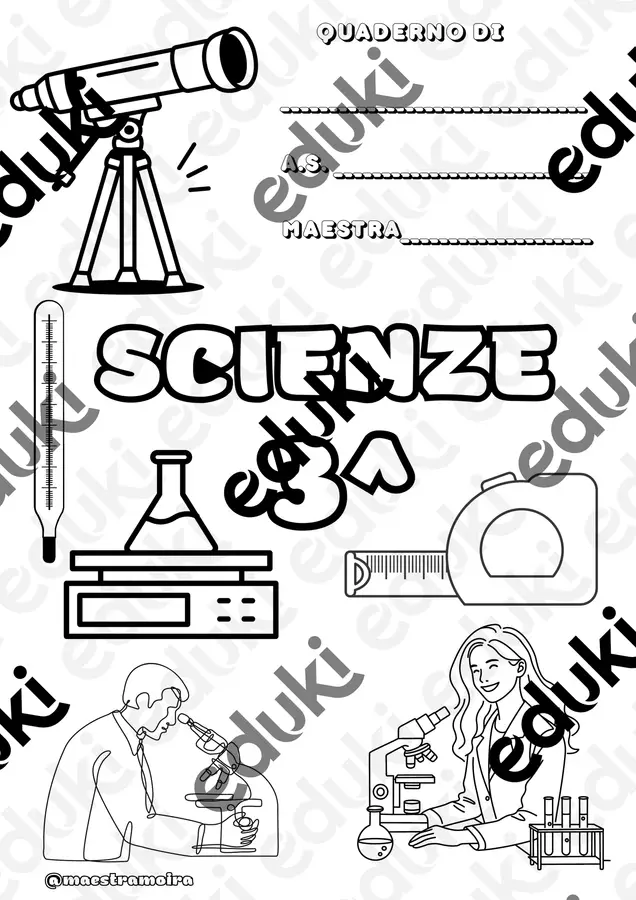 Copertina scienze classe 3 Materiale di supporto/inclusione - Copertina scienze classe 3 - Maestra Moira - Pagina di copertina