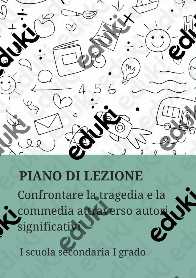 Confrontare la tragedia e la commedia attraverso autori significativi Piani di lezione - Confrontare la tragedia e la commedia attraverso autori significativi - La Macchina del Sapere - Pagina di copertina