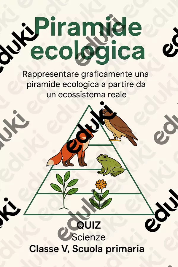 Rappresentare graficamente una piramide ecologica a partire da un ecosistema reale. Quiz - Rappresentare graficamente una piramide ecologica a partire da un ecosistema reale. - Scienza Magica - Pagina di copertina