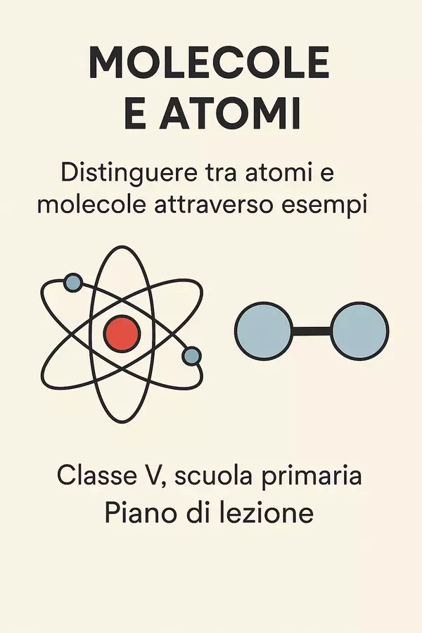Distinguere tra atomi e molecole attraverso esempi Piani di lezione - Distinguere tra atomi e molecole attraverso esempi - Scienza Magica - Pagina di copertina