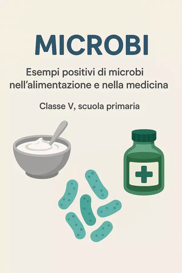 Esempi positivi di microbi nell'alimentazione e medicina Presentazioni / Lavagne - Esempi positivi di microbi nell'alimentazione e medicina - Scienza Magica - Pagina di copertina