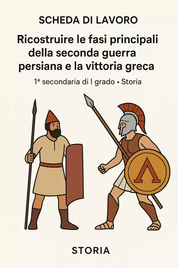 Esploriamo la Seconda Guerra Persiana Esercizi - Esploriamo la Seconda Guerra Persiana - La Macchina del Sapere - Pagina di copertina