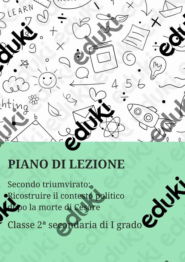 Ricostruire il Contesto Politico Post-Cesare Piani di lezione - Ricostruire il Contesto Politico Post-Cesare - La Macchina del Sapere - Pagina di copertina