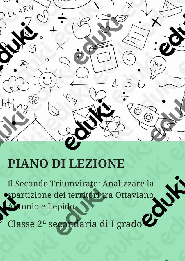 Analisi del Secondo Triumvirato: Divisione dei Territori e Conseguenze Piani di lezione - Analisi del Secondo Triumvirato: Divisione dei Territori e Conseguenze - La Macchina del Sapere - Pagina di copertina