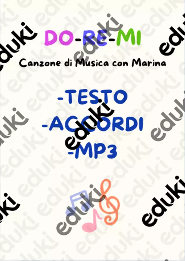 DO-RE-MI – Canzone per imparare le prime tre note Audio - DO-RE-MI – Canzone per imparare le prime tre note - Musica con Marina - Pagina di copertina