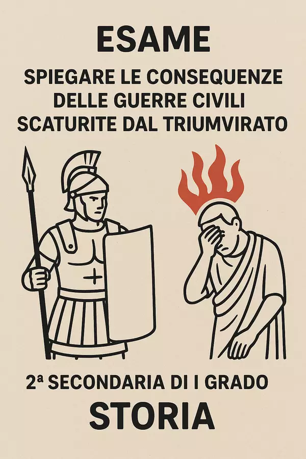 Esame di Storia: Il Secondo Triumvirato e le Guerre Civili Compiti in classe/Test - Esame di Storia: Il Secondo Triumvirato e le Guerre Civili - La Macchina del Sapere - Pagina di copertina