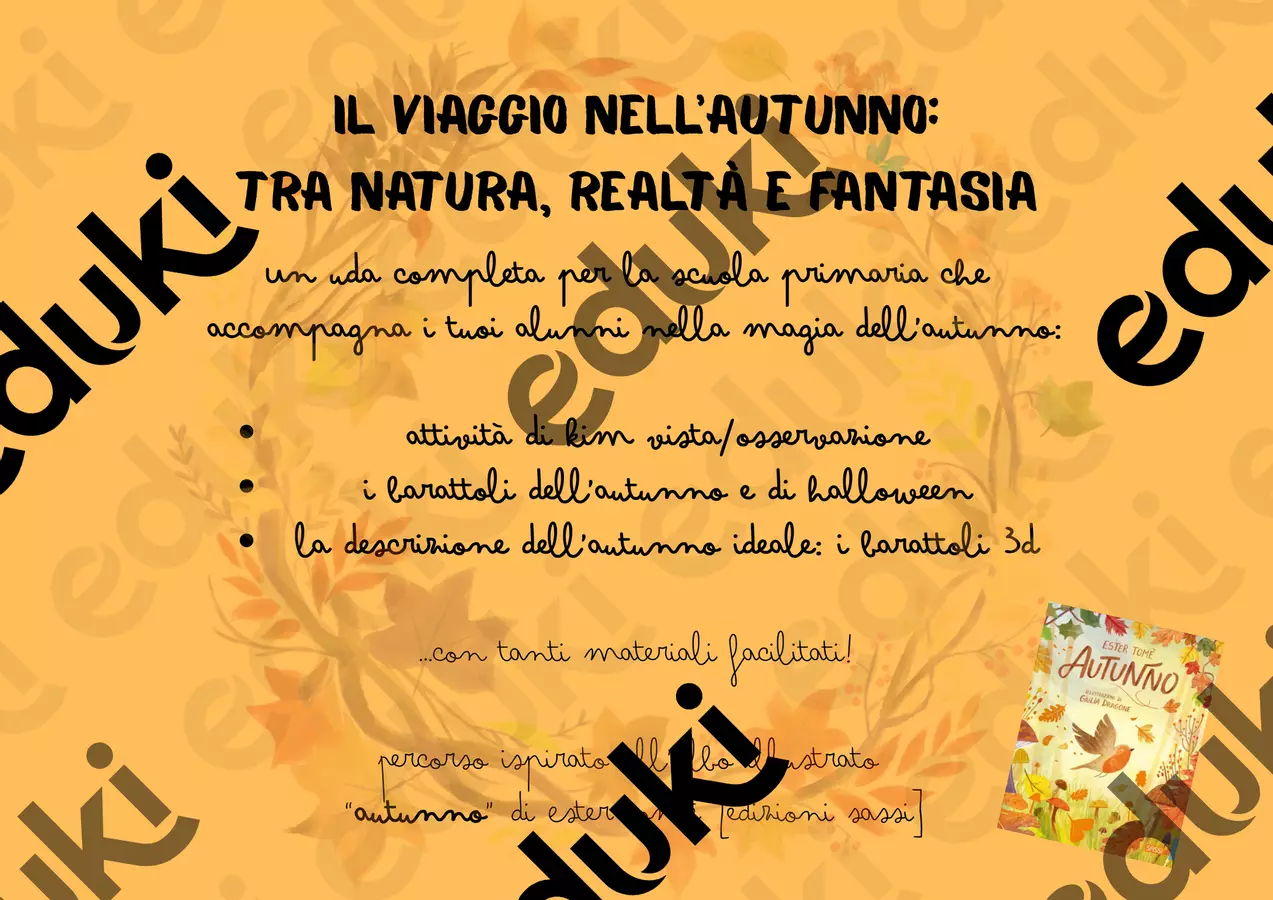 IL VIAGGIO NELL’AUTUNNO, TRA REALTÁ E FANTASIA 🍁 Materiale di supporto/inclusione - IL VIAGGIO NELL’AUTUNNO, TRA REALTÁ E FANTASIA 🍁 - EschEDUcative - Pagina di copertina