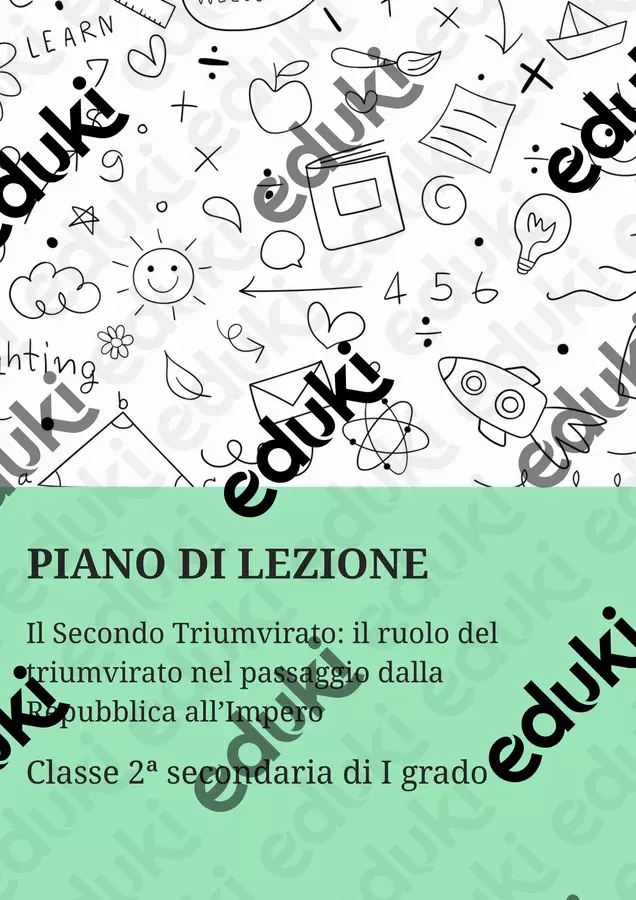 Il Secondo Triumvirato: Dalla Repubblica all'Impero Piani di lezione - Il Secondo Triumvirato: Dalla Repubblica all'Impero - La Macchina del Sapere - Pagina di copertina