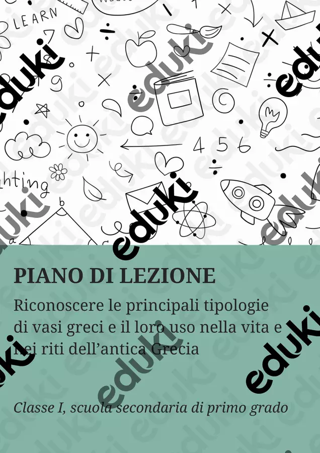 Esplorando i vasi Greci: Un viaggio nella storia Piani di lezione - Esplorando i vasi Greci: Un viaggio nella storia - La Macchina del Sapere - Pagina di copertina