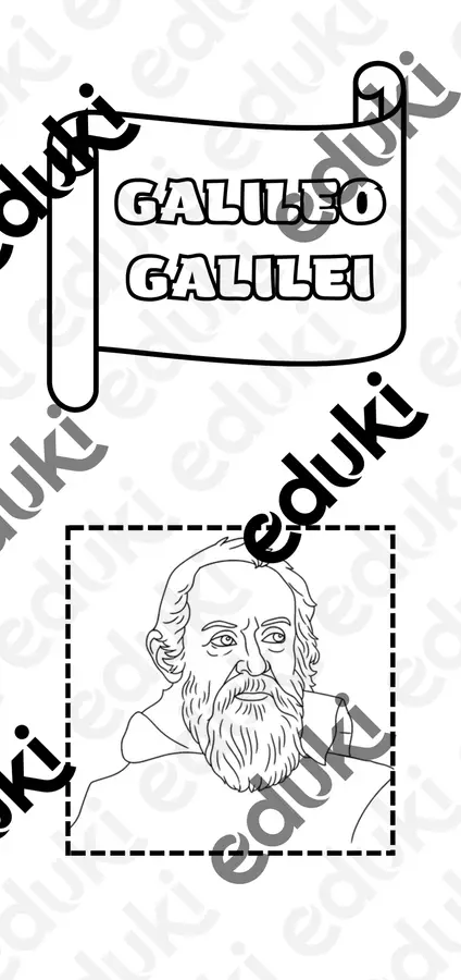 GALILEO GALILEI LAPBOOK con scritte e non Altro tipo di materiale - GALILEO GALILEI LAPBOOK con scritte e non - Maestra Ledi - Pagina di copertina