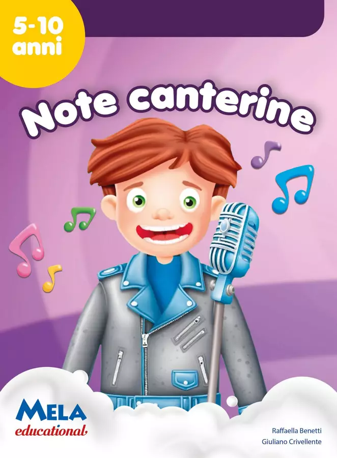 NOTE CANTERINE libro con canzoni Esercizi - NOTE CANTERINE libro con canzoni - Mela educational - Pagina di copertina