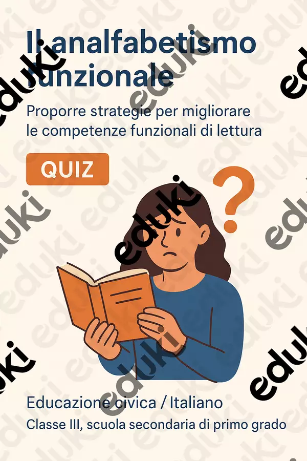 Proporre strategie per migliorare le competenze funzionali di lettura. Quiz - Proporre strategie per migliorare le competenze funzionali di lettura. - Maestra di Italiano - Pagina di copertina