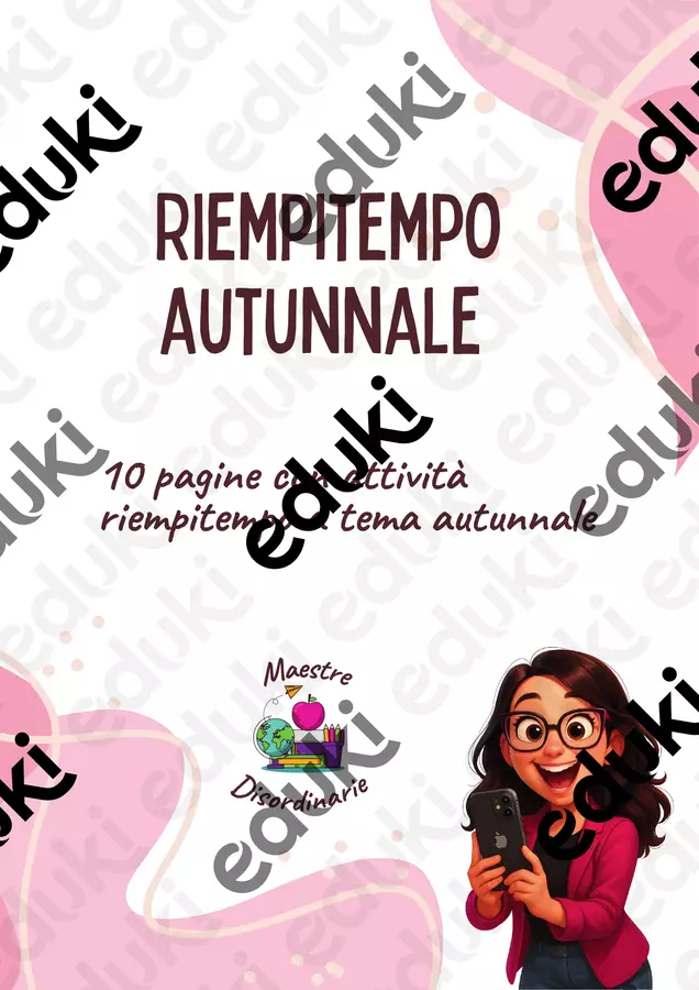 Riempitempo autunnale Esercizi - Riempitempo autunnale - Maestre Disordinarie - Pagina di copertina