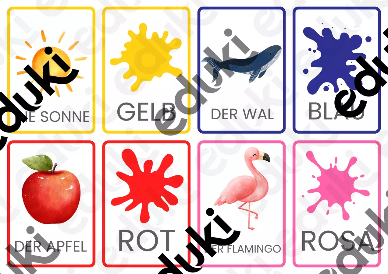 Farben - Dinge (Deutsch lernen als Fremdsprache) Flashcard - Farben - Dinge (Deutsch lernen als Fremdsprache) - AlessioundAgnese - Pagina di copertina