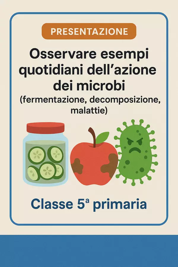 Pres: osservare esempi quotidiani dell’azione dei microbi Presentazioni / Lavagne - Pres: osservare esempi quotidiani dell’azione dei microbi - Scienza Magica - Pagina di copertina