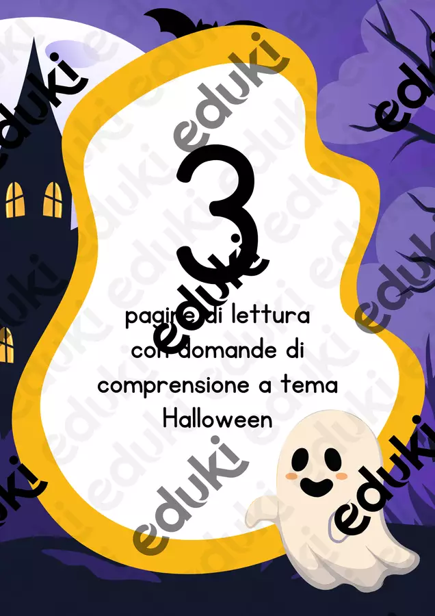 Lettura e comprensione a tema Halloween Esercizi - Lettura e comprensione a tema Halloween - MilleLibriPerBambini - Pagina di copertina