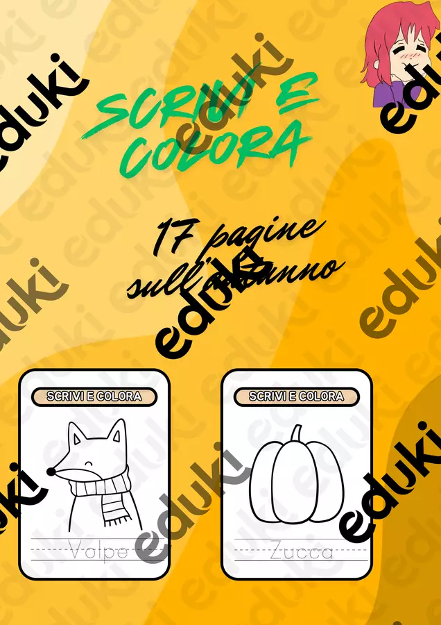 scrivi e colora autunno Materiale di supporto/inclusione - scrivi e colora autunno - educatrice_oepac - Pagina di copertina