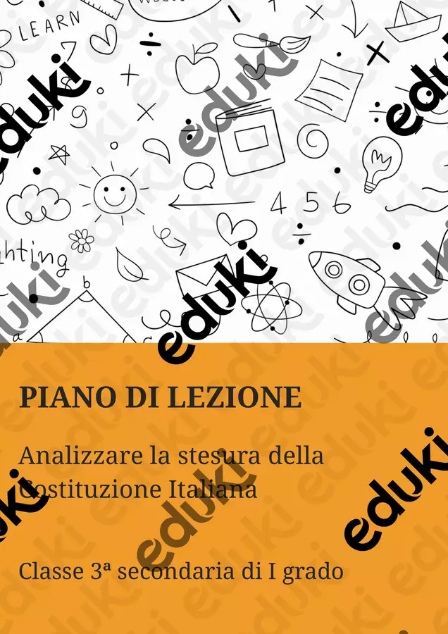 Esplorando la Costituzione Italiana: Un Viaggio Storico Piani di lezione - Esplorando la Costituzione Italiana: Un Viaggio Storico - La Macchina del Sapere - Pagina di copertina