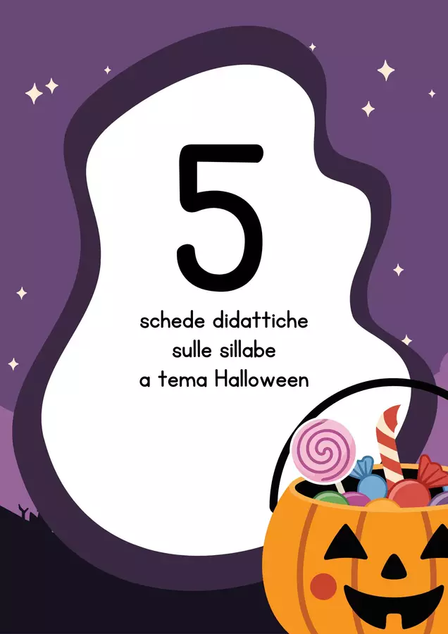 Sillabe di Halloween Esercizi - Sillabe di Halloween - MilleLibriPerBambini - Pagina di copertina