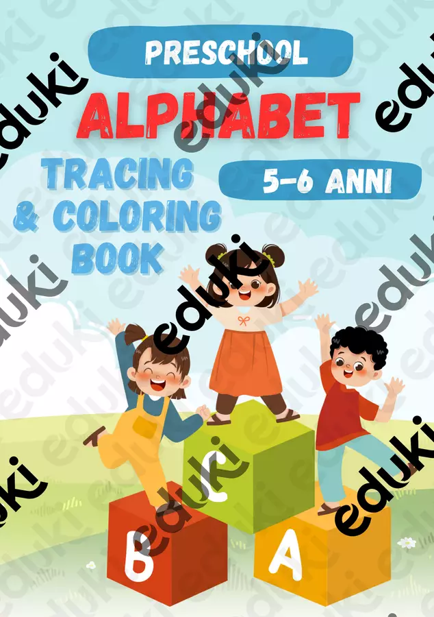 Preschool Alphabet Tracing and Coloring Book Opere didattiche / Libri di testo - Preschool Alphabet Tracing and Coloring Book - Grazy_art_lab - Pagina di copertina
