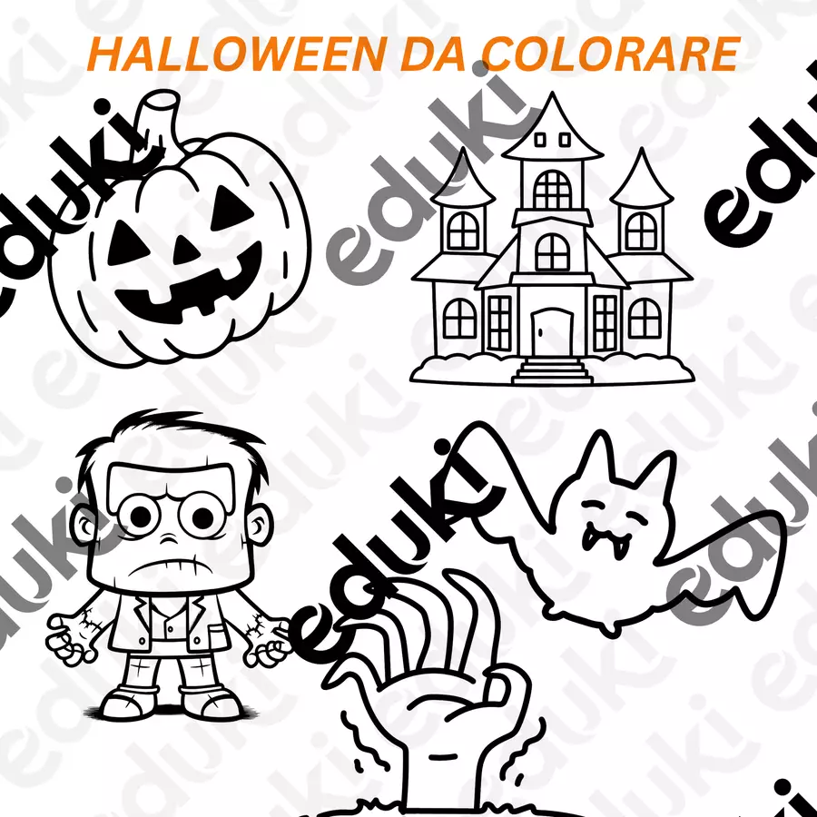 SCHEDE HALLOWEEN Clipart / Immagini originali - SCHEDE HALLOWEEN - Il giardino dei libri - Pagina di copertina