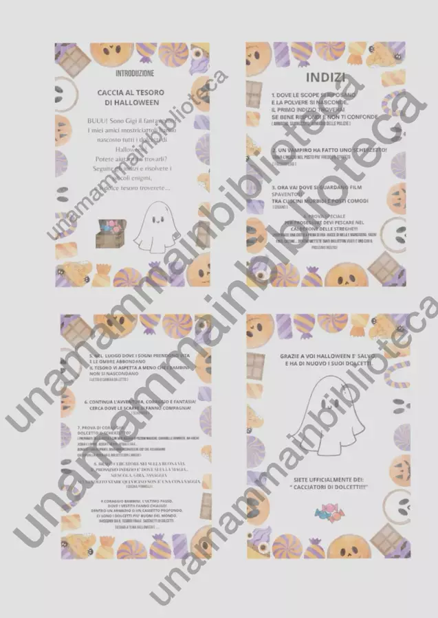 Caccia al tesoro di Halloween Flashcard - Caccia al tesoro di Halloween - tra albi e matite - Pagina di copertina