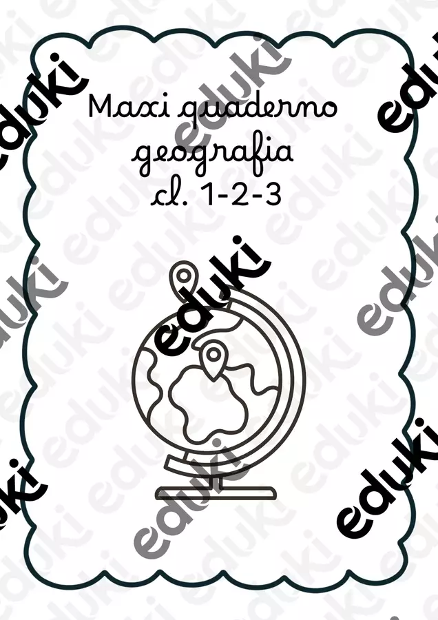 Maxi quaderno GEOGRAFIA classi 1-2-3 Serie di lezioni - Maxi quaderno GEOGRAFIA classi 1-2-3 - Maestradituttounpò - Pagina di copertina
