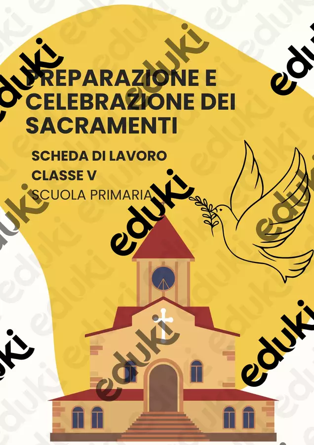 Preparazione e celebrazione dei sacramenti Schede informative - Preparazione e celebrazione dei sacramenti - Maestra di Italiano - Pagina di copertina