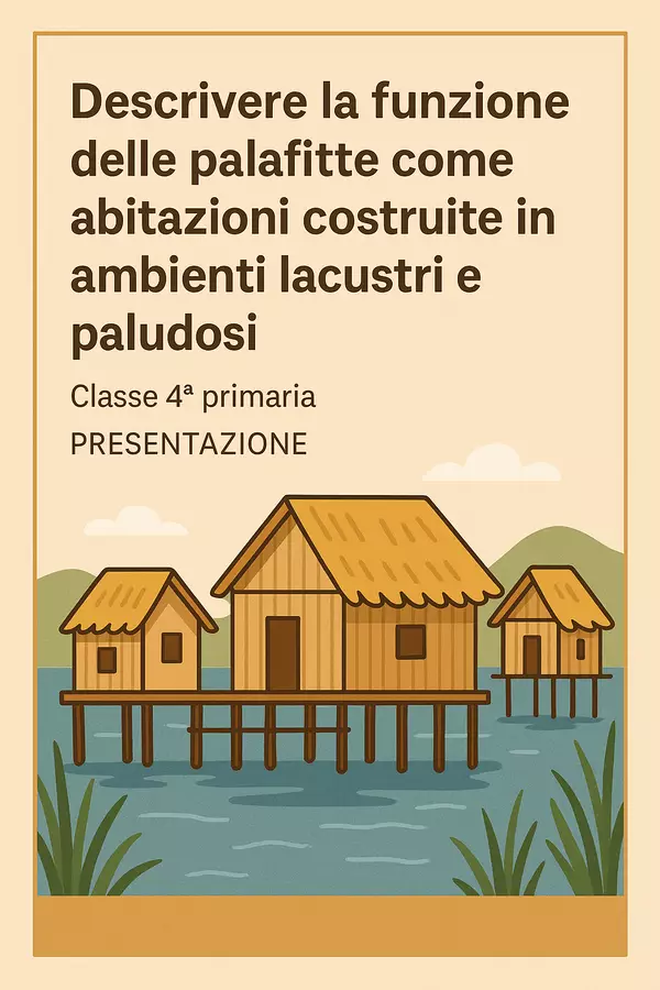 PRES la funzione delle palafitte come abitazioni Presentazioni / Lavagne - PRES la funzione delle palafitte come abitazioni - La Macchina del Sapere - Pagina di copertina