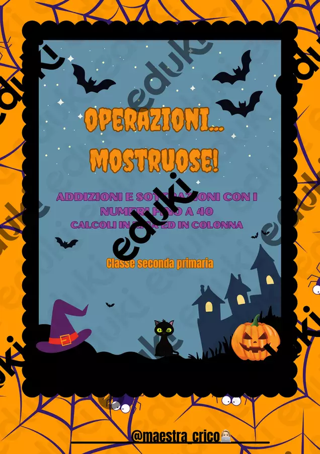OPERAZIONI ... MOSTRUOSE! Materiale di supporto/inclusione - OPERAZIONI ... MOSTRUOSE! - Maestracrico - Pagina di copertina