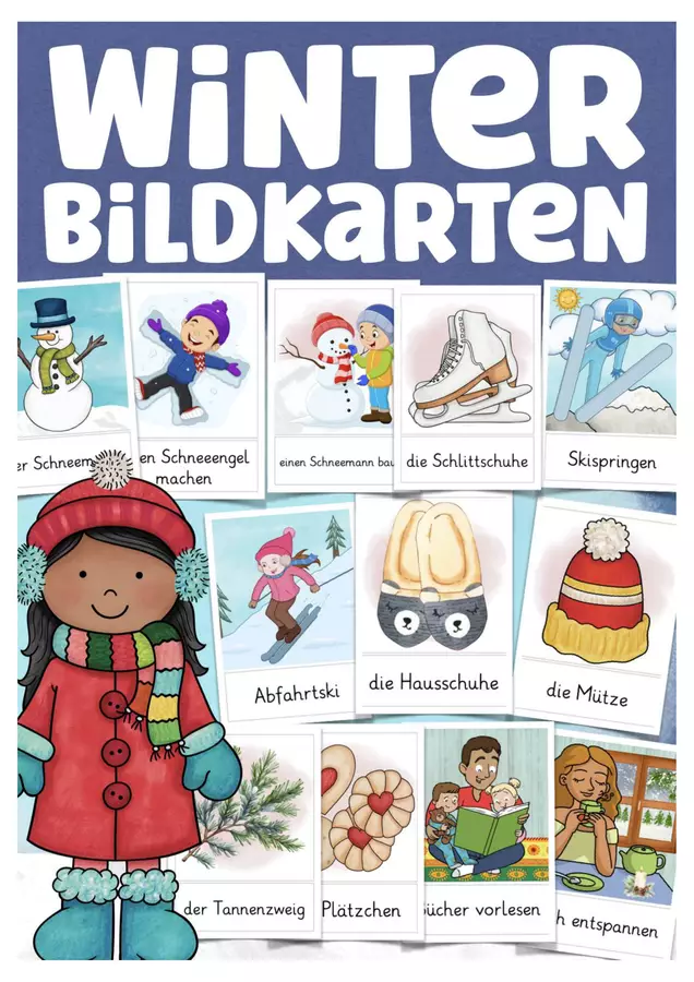 Tesedco: Deutsch carte - immagine inverno I Winter Flashcard - Tesedco: Deutsch carte - immagine inverno I Winter - Better Teaching Resources - Pagina di copertina