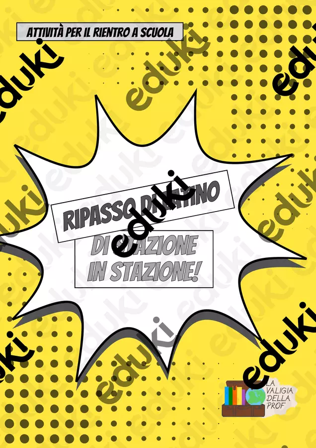 Ripasso di latino di stazione in stazione! Esercizi - Ripasso di latino di stazione in stazione! - La valigia della prof - Pagina di copertina