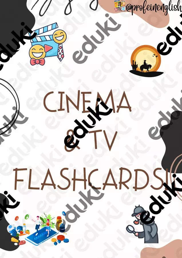 Flashcards del Cinema & Televisione! Inglese. Flashcard - Flashcards del Cinema & Televisione! Inglese. - Profe in English - Pagina di copertina