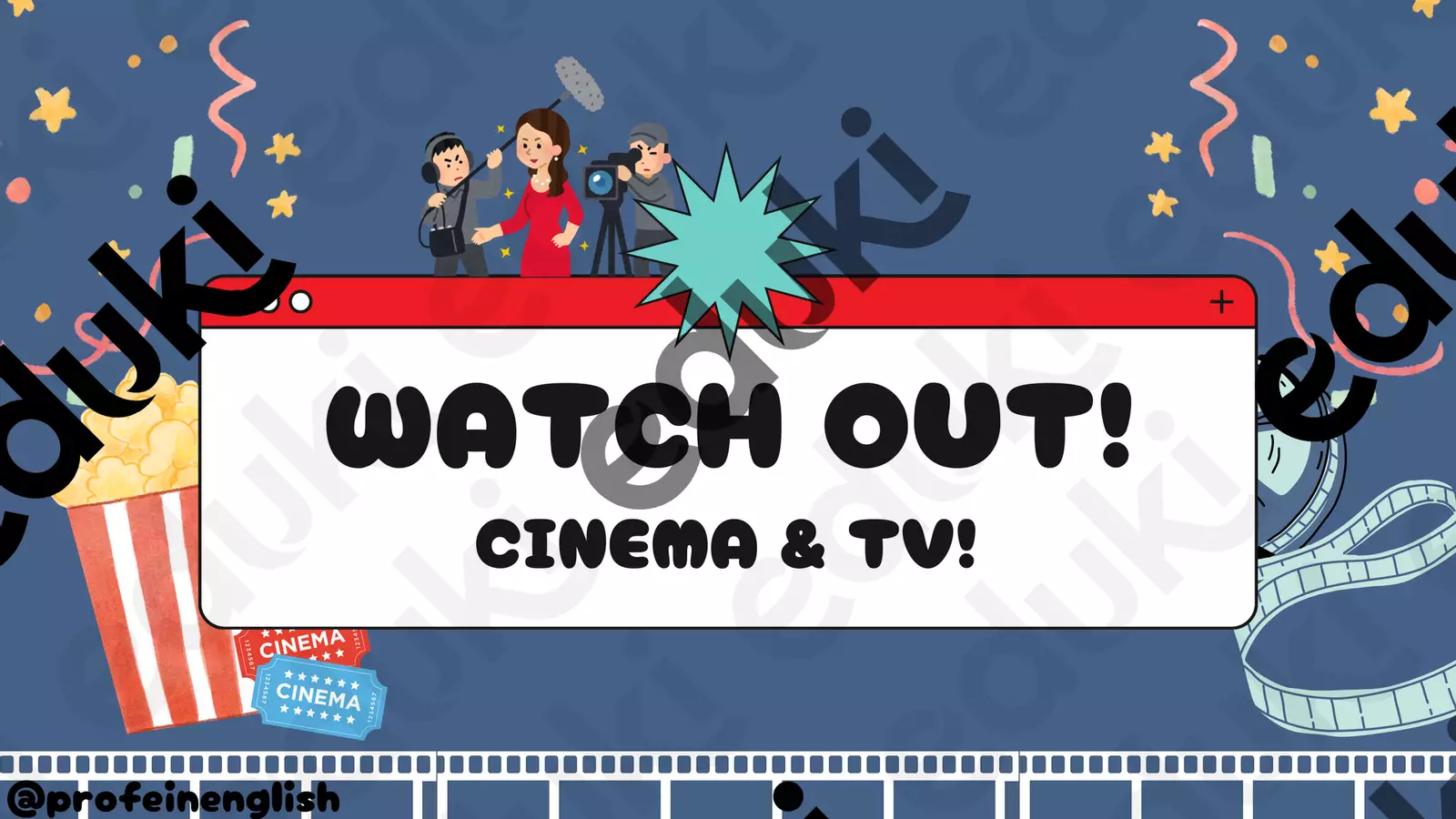 Watch out: Cinema & Televisione! Inglese. Giochi - Watch out: Cinema & Televisione! Inglese. - Profe in English - Pagina di copertina