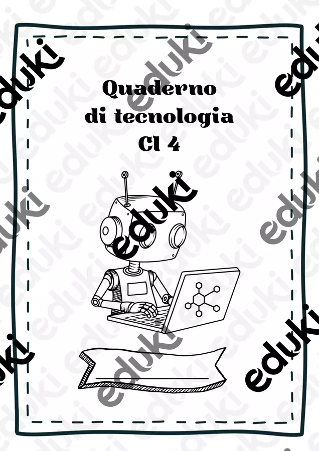 Quaderno di tecnologia Classe 4 Compiti in classe/Test - Quaderno di tecnologia Classe 4 - Maestradituttounpò - Pagina di copertina