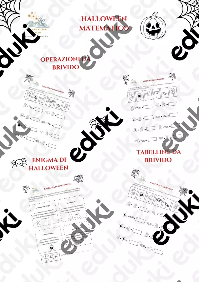 Percorso: Halloween matematico! Esercizi - Percorso: Halloween matematico! - Impara al tuo passo - Pagina di copertina