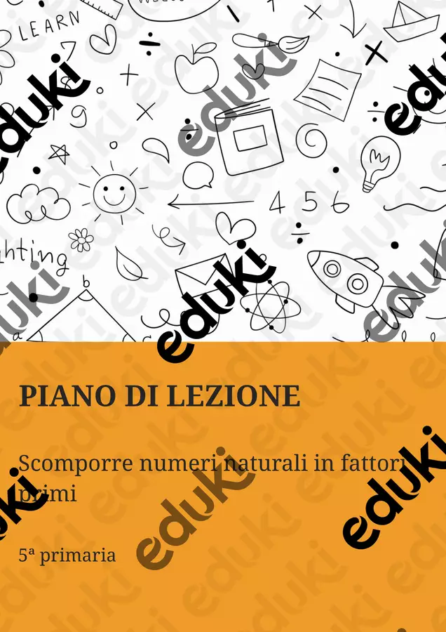 PL Scomporre numeri naturali in fattori primi Piani di lezione - PL Scomporre numeri naturali in fattori primi - Matematica Insieme - Pagina di copertina