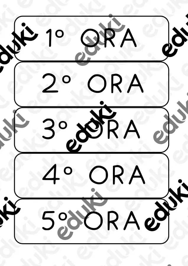 Cartellini Orario delle Lezioni - Scuola Primaria Flashcard - Cartellini Orario delle Lezioni - Scuola Primaria - 🌈 Didattica Serena📚 - Pagina di copertina